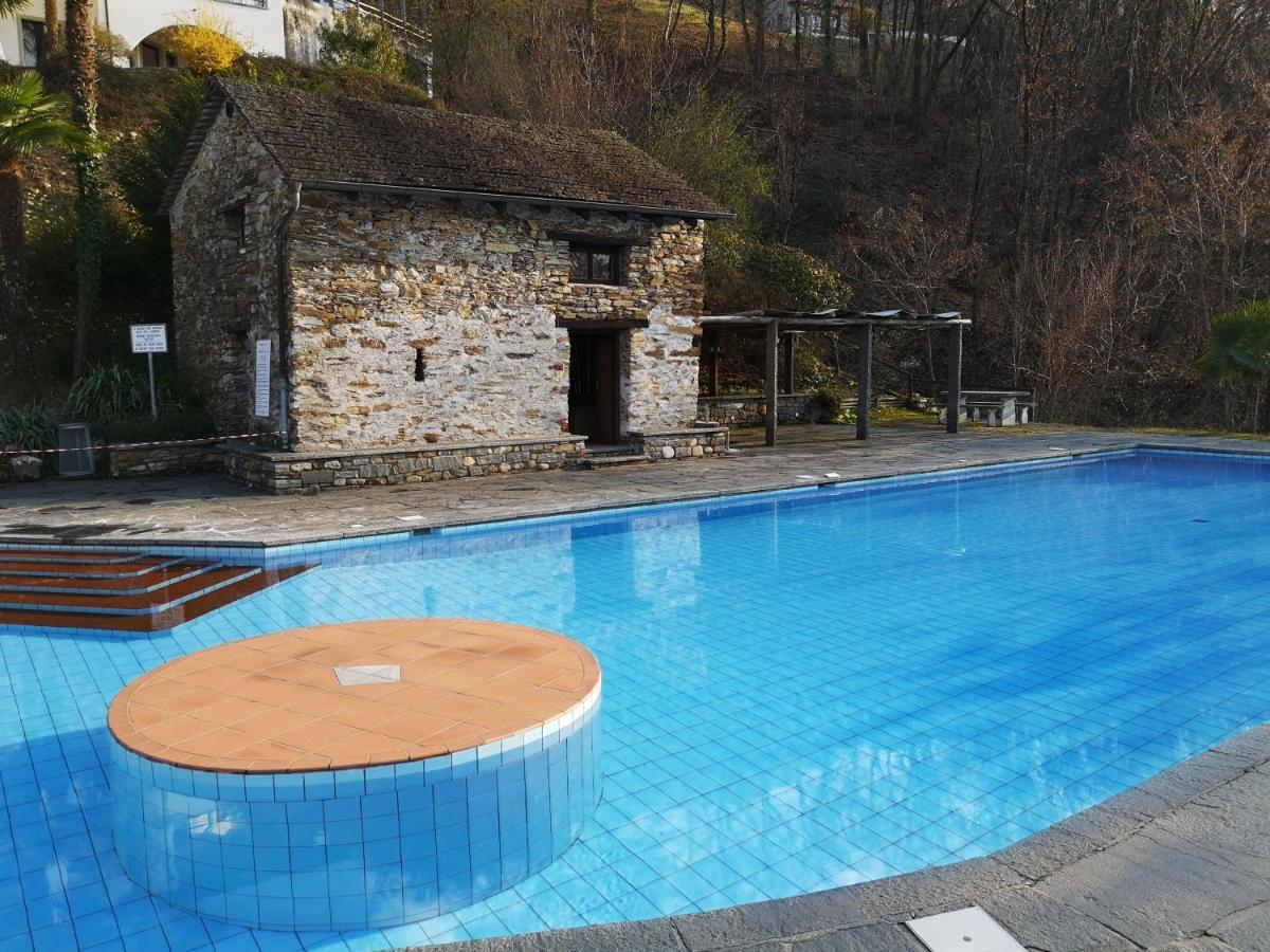 1 Zimmer Apartment Mit Seesicht Und Pool Gambarogno ภายนอก รูปภาพ